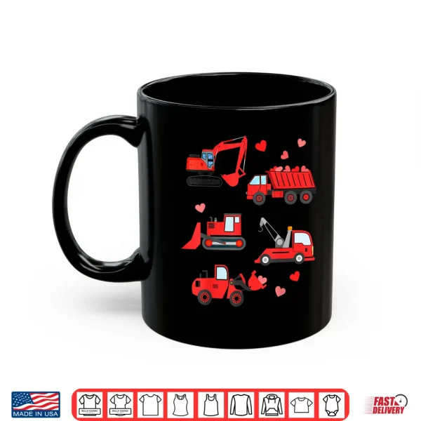 Valentines Day Boys Kids Toddler Construction Truck Hearts Shirt 3 Mug Valentines Day Boys Kids Toddler Construction Truck Hearts Shirt