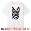 Valentine’S Day German Shepherd With Heart Glasses Love Art Shirt