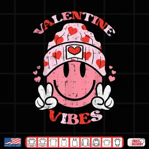 Design Valentine Vibes Valentines Day Retro Men Women Kids Boys Shirt