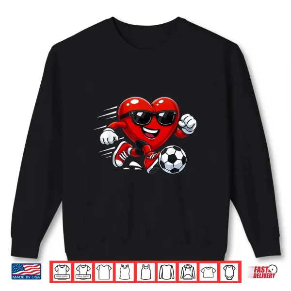 Sweatshirt Valentine Soccer Heart Drip Sport Love Valentines Day Boys Shirt