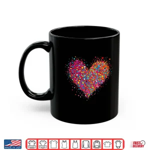 Mug Valentine Colorful Confetti Heart Men Women Kid Shirt