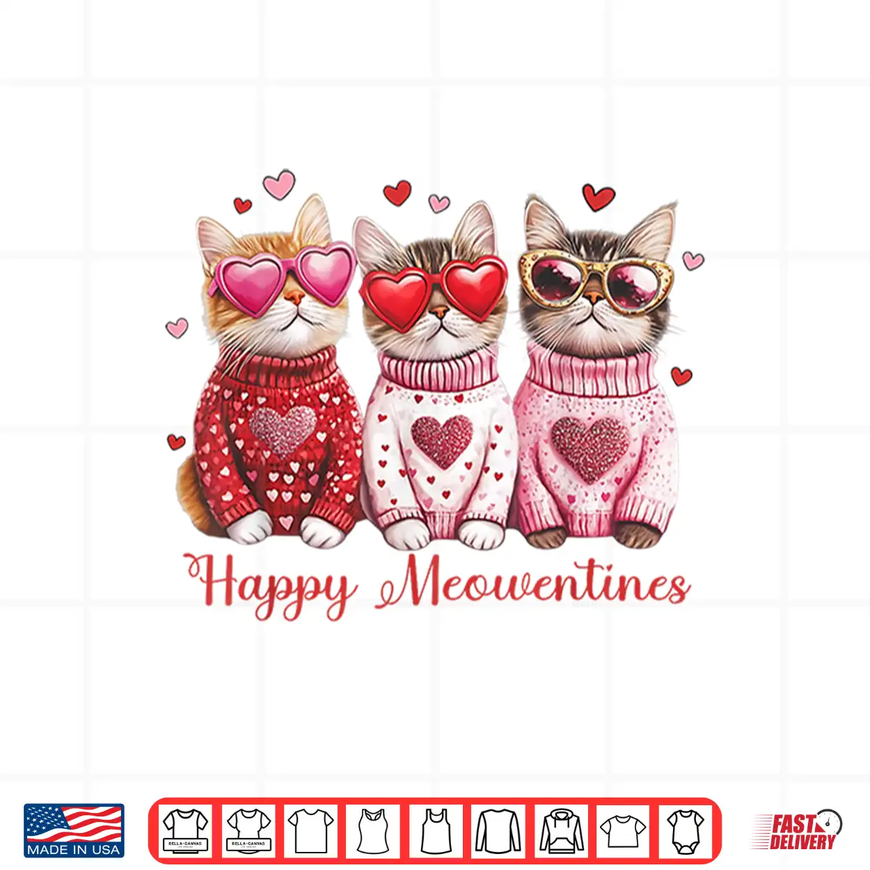 Valentine Cat Happy Meowentines Heart Valentines Cat Lover Shirt Valentine Cat Happy Meowentines Heart Valentines Cat Lover Shirt