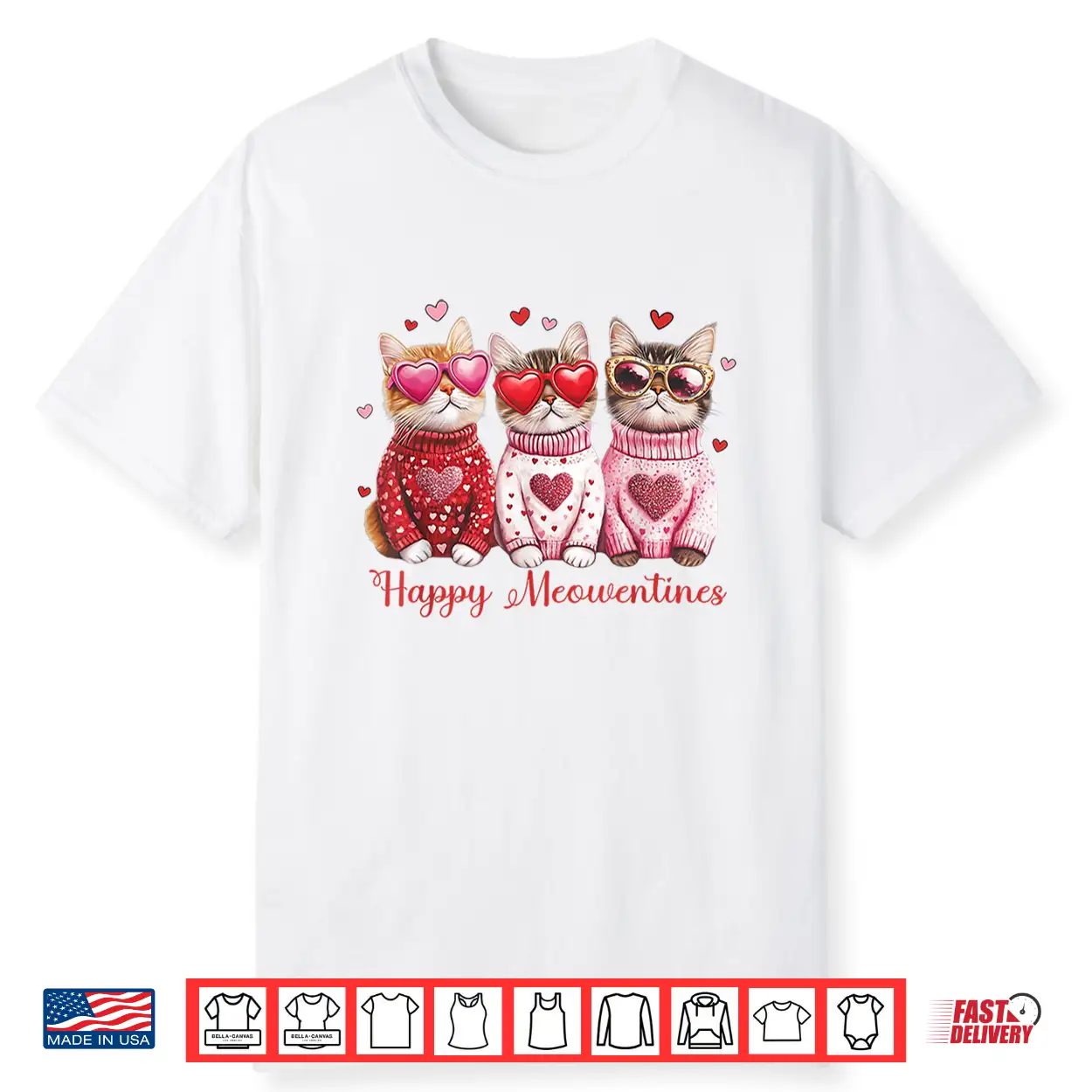 Valentine Cat Happy Meowentines Heart Valentines Cat Lover Shirt Valentine Cat Happy Meowentines Heart Valentines Cat Lover Shirt