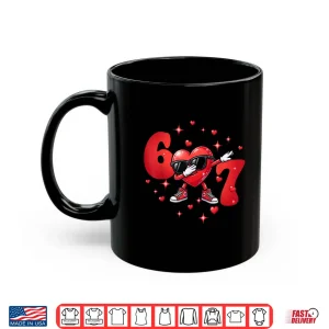 Mug Six Seven 67 6 7 Meme Dabbing Heart Valentines Bro Kids Boys Shirt
