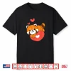 Red Panda For Valentine’S Day Cute Animals With Hearts Shirt