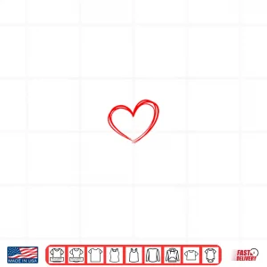 Design Red Heart Cool Love Heart Graphic Valentines Day Men Women Shirt