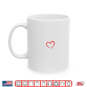 Mug Red Heart Cool Love Heart Graphic Valentines Day Men Women Shirt