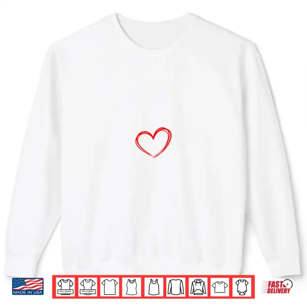 Red Heart Cool Love Heart Graphic Valentines Day Men Women Shirt 2 Sweatshirt Red Heart Cool Love Heart Graphic Valentines Day Men Women Shirt