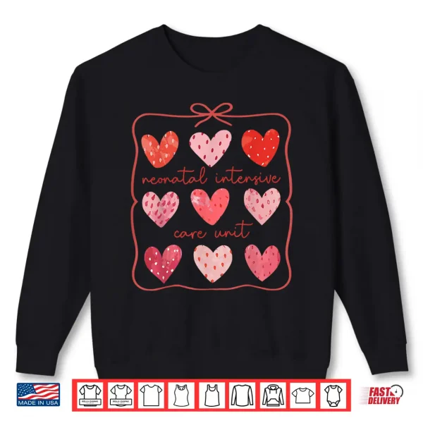 Sweatshirt Nicu Nurse Valentines Day Boho Heart Love Neonatal Icu Nurse Shirt