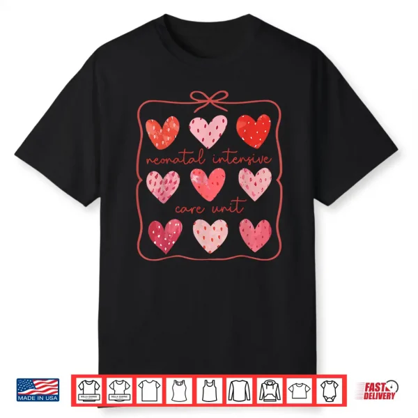 Nicu Nurse Valentines Day Boho Heart Love Neonatal Icu Nurse Shirt