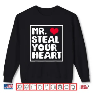 Mr Steal Your Heart Valentine Kids Boys Shirt 2 Sweatshirt Mr Steal Your Heart Valentine Kids Boys Shirt