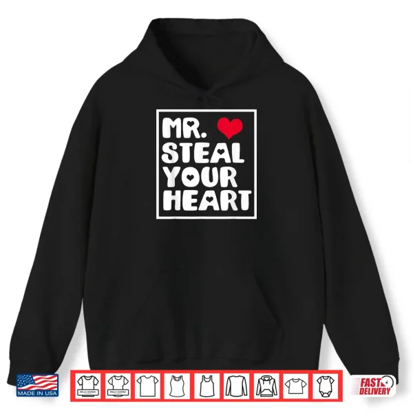 Hoodie Mr Steal Your Heart Valentine Kids Boys Shirt
