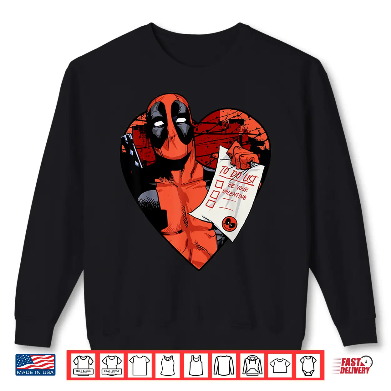Marvel Deadpool Valentine To Do List Shirt Marvel Deadpool Valentine To Do List Shirt