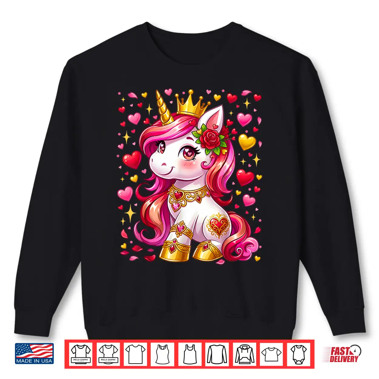 Cute Unicorn Heart Valentines Day Girls Kids Valentine Shirt Cute Unicorn Heart Valentines Day Girls Kids Valentine Shirt