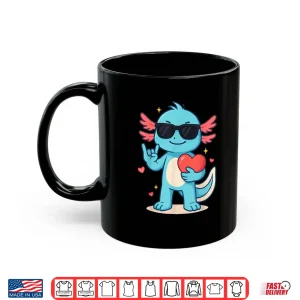 Mug Cute Axolotl Valentines Day Love Funny Axolotl Boys Kids Shirt