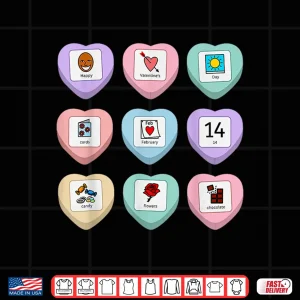 Design Candy Heart Pcs Symbol Special Education Teacher Valentine Shirt