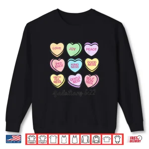 Sweatshirt Women Christian Valentine Galatians Conversation Hearts Shirt