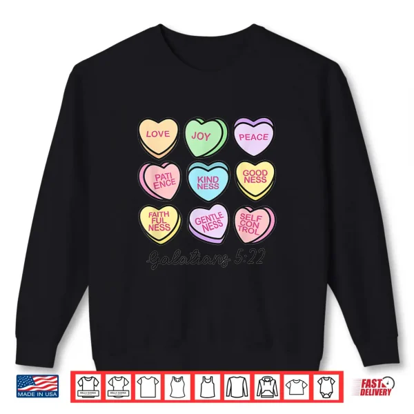 Sweatshirt Women Christian Valentine Galatians Conversation Hearts Shirt