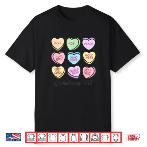Women Christian Valentine Galatians Conversation Hearts Shirt