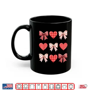 Mug Valentines Day Hearts Leopard Coquette Bow Women Girls Boys Shirt