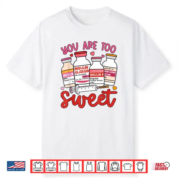 Valentine Pharmacist Diabetic Nurse Insulin Diabetes Icu Shirt