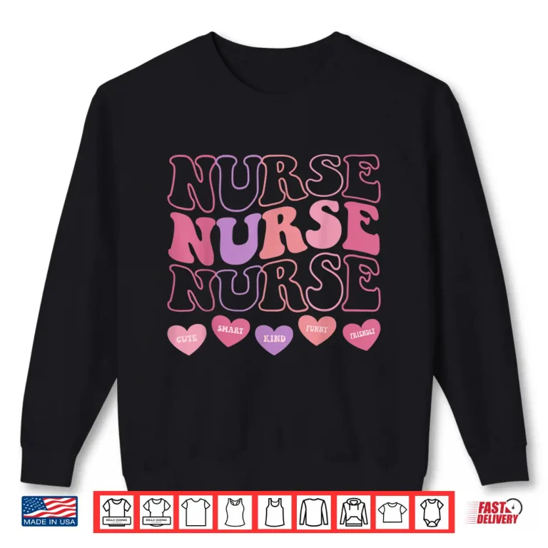 Sweatshirt Valentine Er Icu Nicu Rn Nurses Women Retro Nursing Medical Shirt