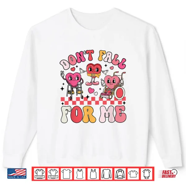 Therapy Team Physical Therapy Ot Valentine Fall Prevention Shirt 2 Sweatshirt Therapy Team Physical Therapy Ot Valentine Fall Prevention Shirt