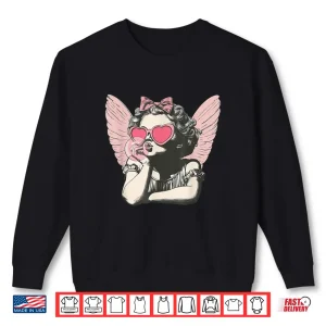 Retro Cupid Valentine Day Cute Vintage Cupid Blowing Bubble Shirt 2 Sweatshirt Retro Cupid Valentine Day Cute Vintage Cupid Blowing Bubble Shirt