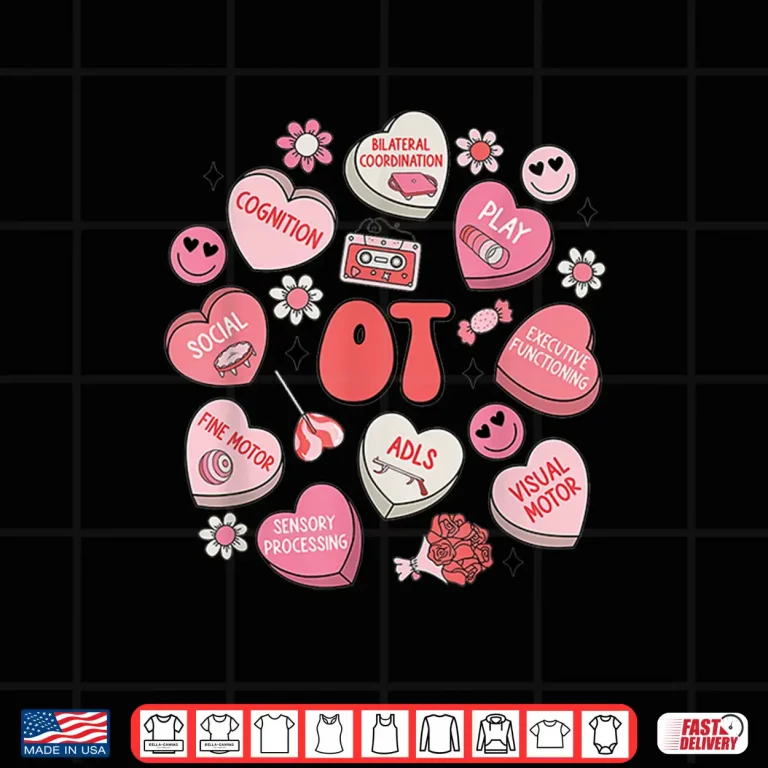 Design Groovy Occupational Therapy Valentine Ot Conversation Hearts Shirt