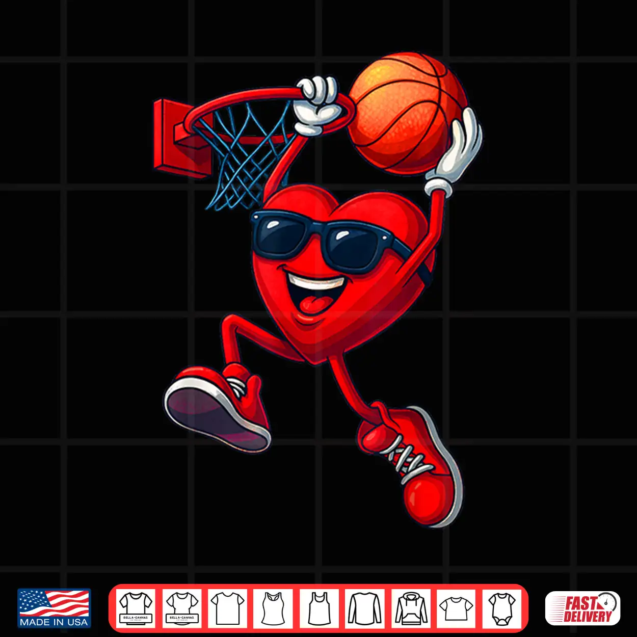 Funny Heart Playing Basketball Valentine Outfit Men Boy Shirt Funny Heart Playing Basketball Valentine Outfit Men Boy Shirt
