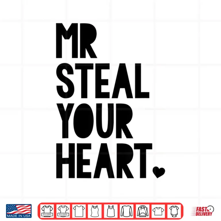 Design Boys Valentine Shirt Mr Steal Your Heart For Boys Toddlers Shirt