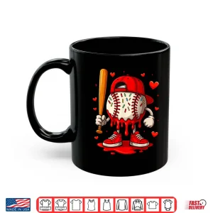 Mug Baseball Drip Ice Cream Apparel Boys Kids Valentines Day Shirt