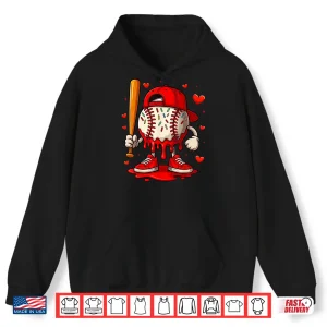 Hoodie Baseball Drip Ice Cream Apparel Boys Kids Valentines Day Shirt