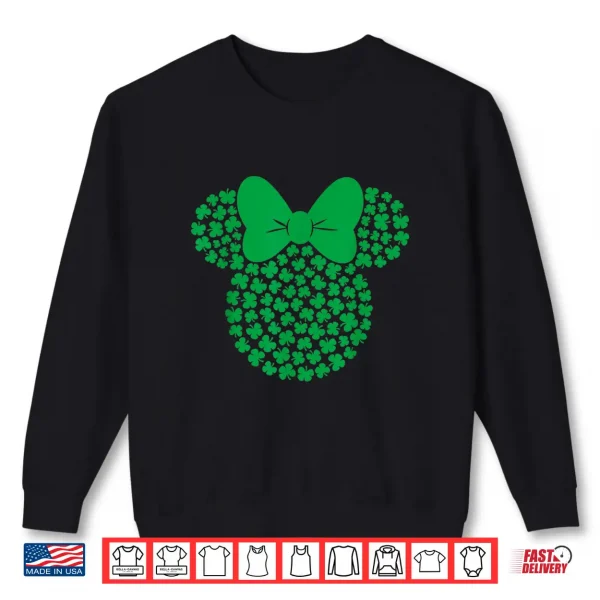 Sweatshirt Disney Minnie Mouse Icon Green Shamrocks St. PatrickS Day Shirt