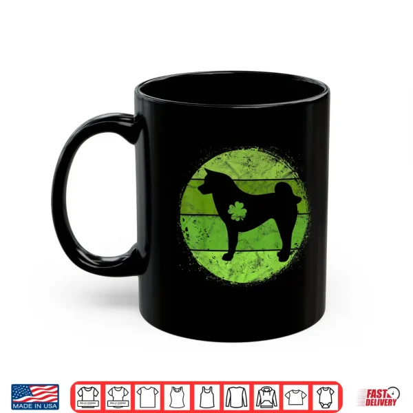 Mug Circular Akita Irish Shamrock Gift Dog St PatrickS Day Shirt