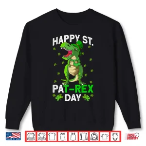 Sweatshirt Happy St Pat T Rex Dinosaur Irish Leprechaun St Patricks Day Shirt