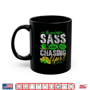Mug Funny St Patricks Day Waitress Bartender Waiter Tips Lucky Shirt