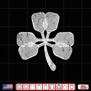 Design Funny Pickleball Sticks As Shamrock Clover St. PatrickS Day Shirt