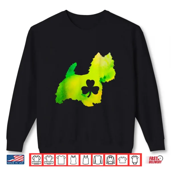 Sweatshirt Dog Mom Dog Lover St. PatrickS Day Westie Mom Mens Womens Shirt