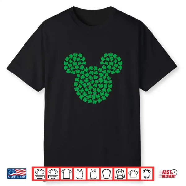 Disney Mickey Mouse Green Clovers St. Patrick’S Day Shirt