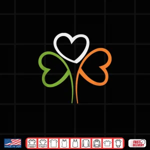 Design 3 Hearts Shamrock Ireland Flag St PatrickS Day Men Women Shirt