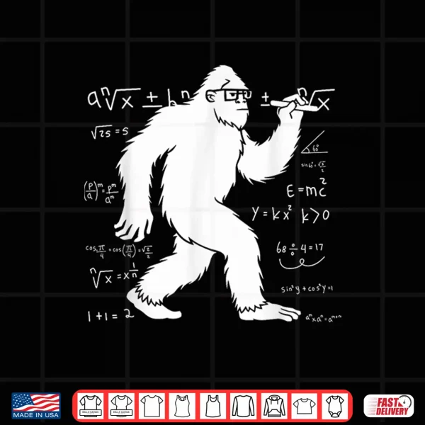 Design Funny Bigfoot Math Pun For Teachers Students Pi Day Shirt
