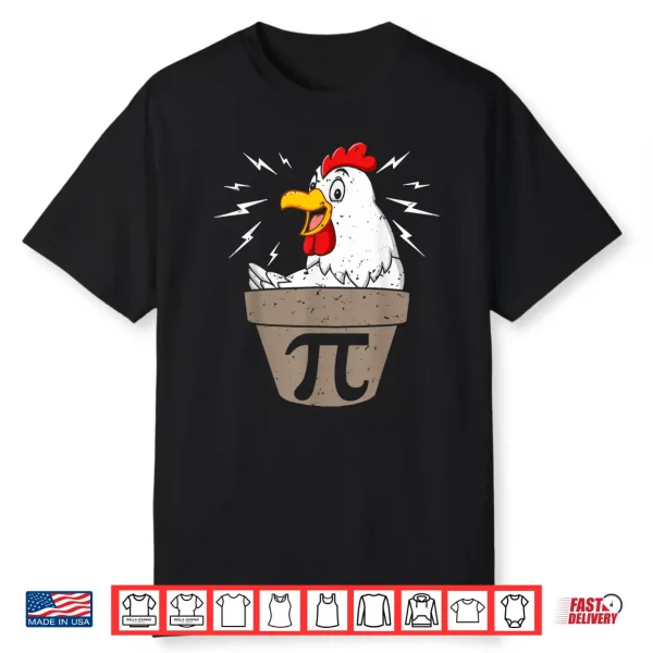 Chicken Pot Pi Number 3.14 Math Symbol Math Teacher Pi Day Shirt
