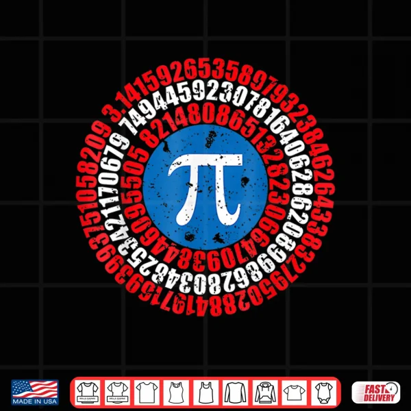 Design Captain Pi Superhero Shield Funny Math Pi Day Shirt