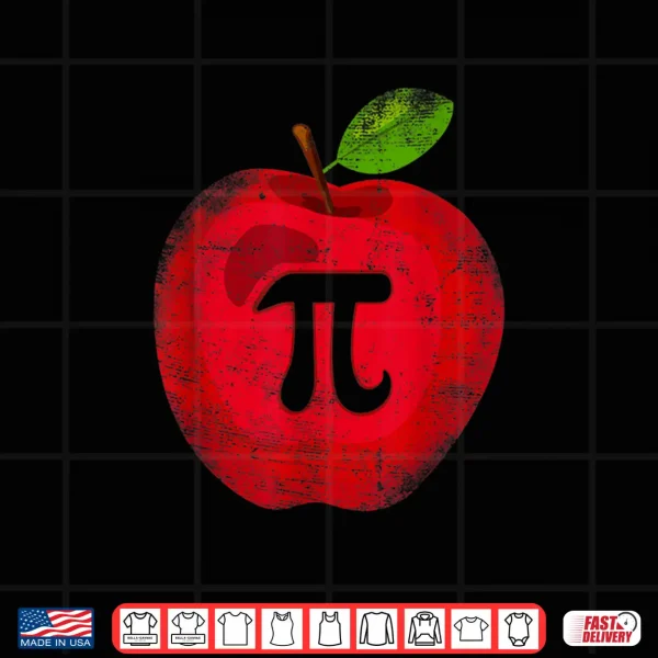 Design Apple Pi Day Math Lover Teacher Student 3.14 Apple Pie Pun Shirt