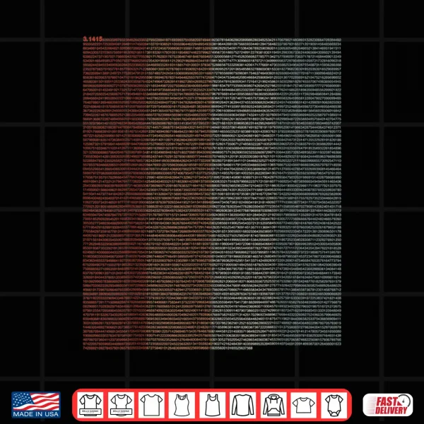 Design Vintage 10000 Digits Pi Sign Math Mathematics Pi Day Shirt