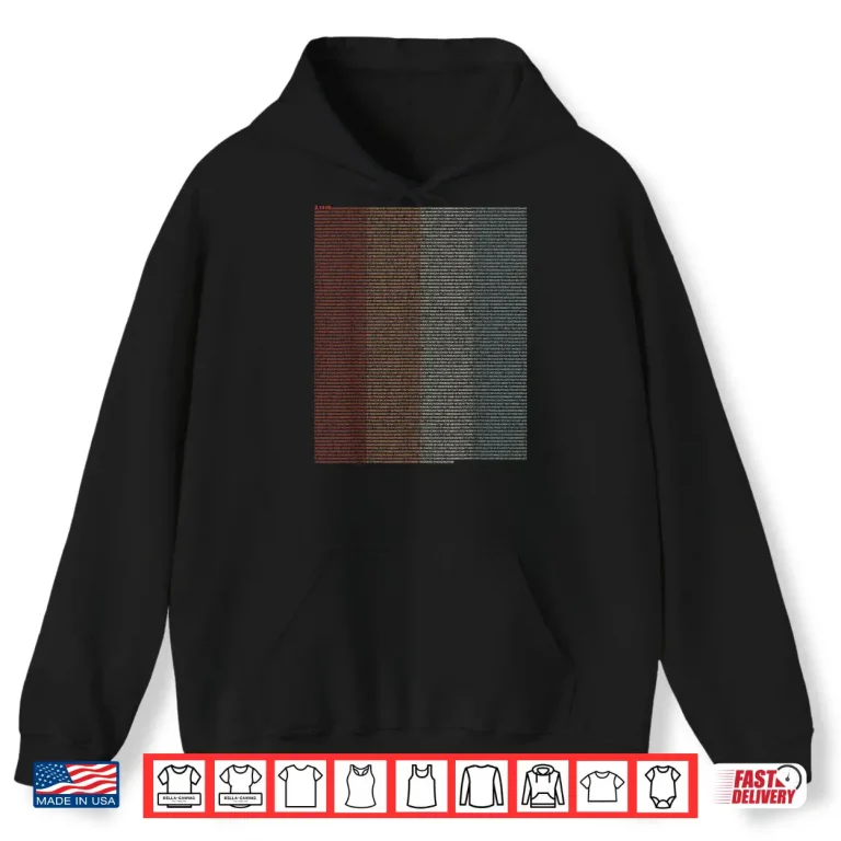 Hoodie Vintage 10000 Digits Pi Sign Math Mathematics Pi Day Shirt