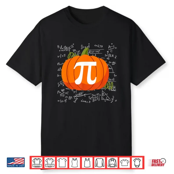 Pumpkin Pie Maths Funny Halloween Thanksgiving Pi Day Shirt