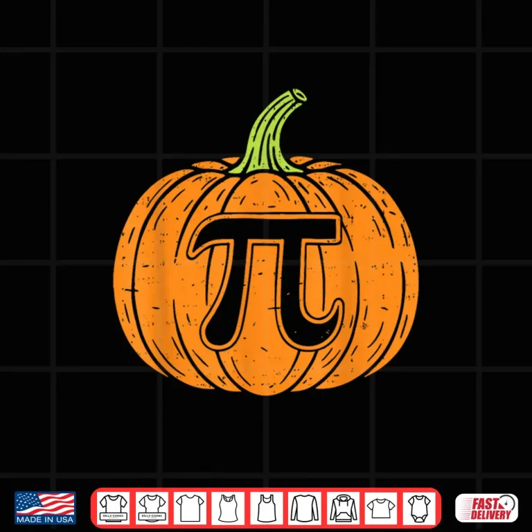 Design Pumpkin Pi Symbol Funny Math Nerd Spooky Halloween Pi Day Shirt