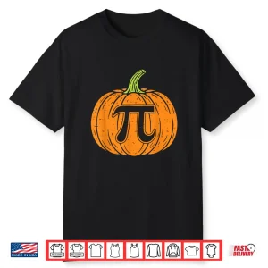 Pumpkin Pi Symbol Funny Math Nerd Spooky Halloween Pi Day Shirt